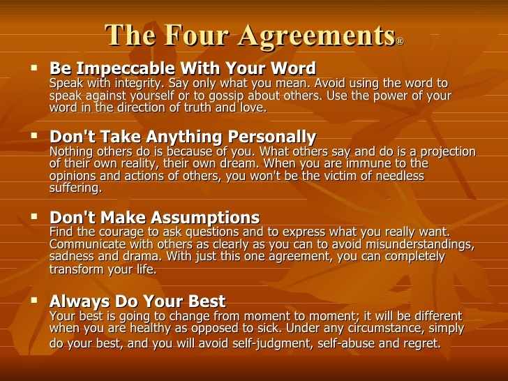 the four agreements exercises