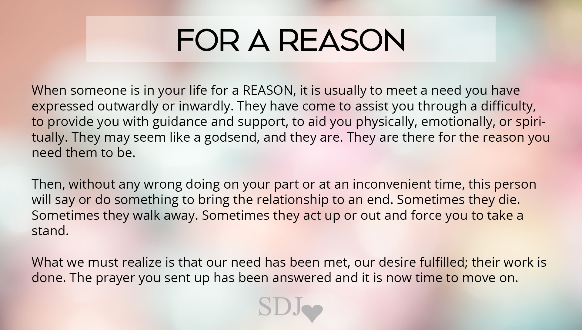 Are Your Relationships Here For A Reason A Season Or A Lifetime Sunny Dawn Johnston